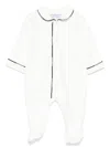 Emporio Armani Pipe-trim Pyjamas In 白色
