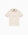 Emporio Armani Kids' Piqué Jersey Polo Shirt With Piping Detail