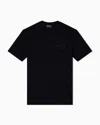 Emporio Armani Eagle-emblem Cotton T-shirt In Black