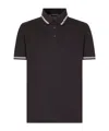 Emporio Armani Eagle Embroidery Piquet Polo Shirt In Grey