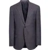Emporio Armani Plaid Virgin Wool Sport Coat In Gray