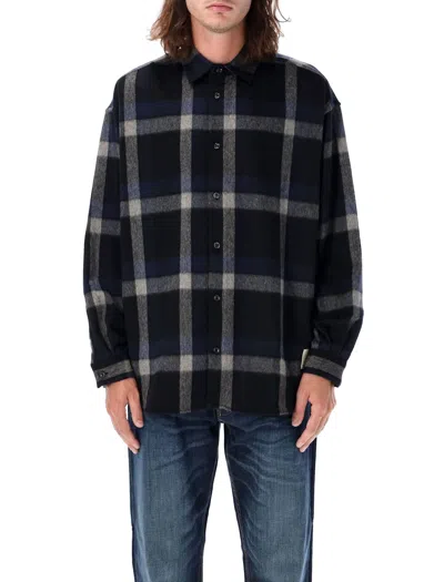 Emporio Armani Plaid Wool Shirt In F929