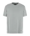 Emporio Armani Two Tone Micro Design Tee In Gray
