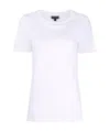Emporio Armani Mercerised Jersey T-shirt With Micro Rubberised Eagle In White