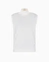 Emporio Armani Plain-knit Virgin Wool Rollneck Top With Micro Rhinestones