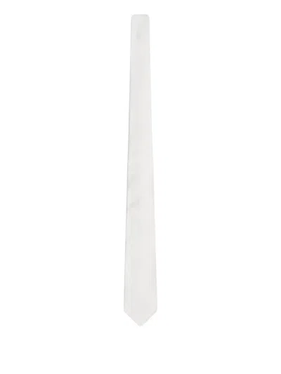 Emporio Armani Plain Tie In White