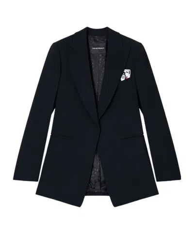 EMPORIO ARMANI PLAYING CARD-PATCH POCKET BLAZER