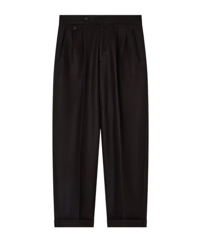 Emporio Armani Pleat-detail Trousers In Black