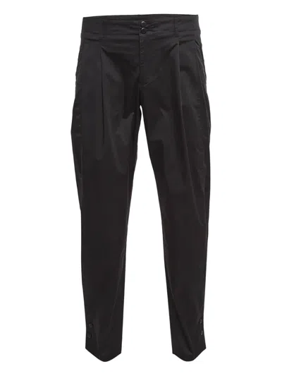 Pre-owned Emporio Armani Pleat-detail Trousers In Black
