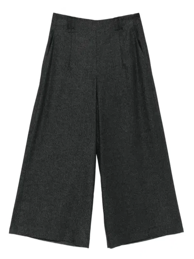 Emporio Armani Pleat-detailed Trousers In Gray
