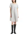 Emporio Armani Pleat Front Dress In Grey