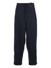Emporio Armani Look 1 Pantalone Con Doppia Pince E Cintura In Blue