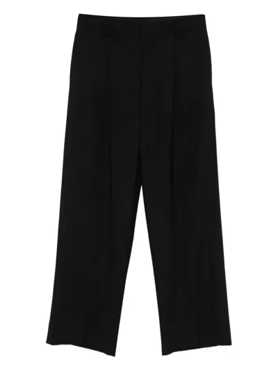 Emporio Armani Pleated-details Trousers In Black