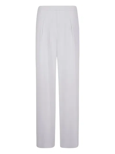 Emporio Armani Pleated-front Straight Trousers In Neutral