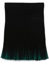 Emporio Armani Pleated Contrast Skirt In Black