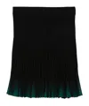 Emporio Armani Pleated Contrast Skirt In Black