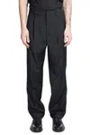Emporio Armani Pleated Oversized Trousers In Black
