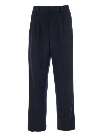 Emporio Armani Pleated Pocket Trousers In Blue