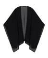 Emporio Armani Butterfly Chiffon Cape In Black