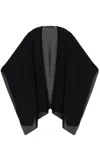 Emporio Armani Butterfly Chiffon Cape In Black