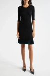 EMPORIO ARMANI EMPORIO ARMANI PLEATED RIB DRESS