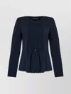 Emporio Armani Pleated Round Neck Long Sleeves Blazer