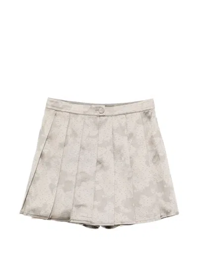 Emporio Armani Pleated Shorts In Gray