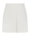 Emporio Armani Icon Triacetate Fabric Shorts In White