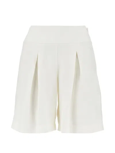 Emporio Armani Pleated Shorts In White