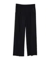 Emporio Armani Pleated Side-stripe Trousers In Black