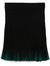 Emporio Armani Pleated Contrast Skirt In Black