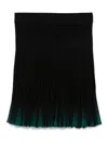 Emporio Armani Pleated Contrast Skirt In Black