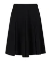 Emporio Armani Official Store Technical-cady Pleated Skirt In Black