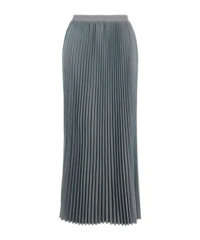Emporio Armani Pleated Skirts In Gray
