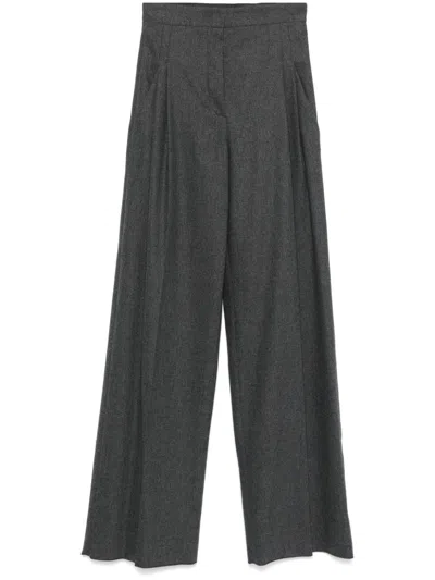 Emporio Armani Pleated Trousers In Grey