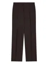 Emporio Armani Linen Trousers With Pleated Front And Side Pockets In Black