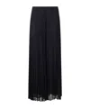 Emporio Armani Pleated Trousers In Technical Georgette In Black