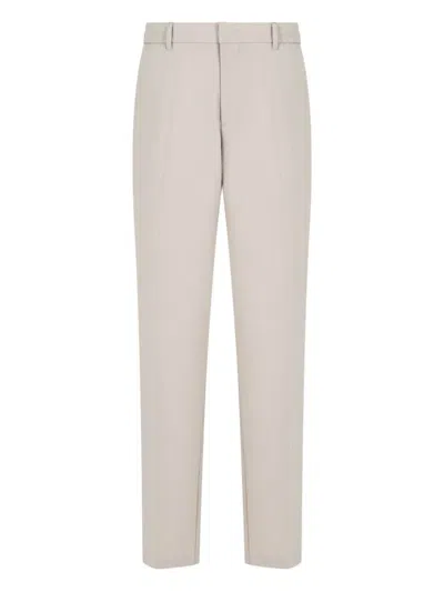 Emporio Armani Pleated Trousers In Neutral