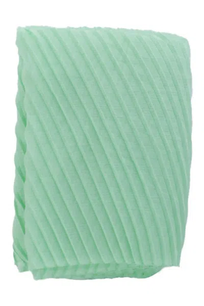 Emporio Armani Pleated Wraparound Scarf In Green