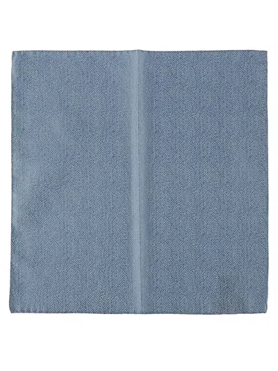 Emporio Armani Pocket Handkerchief In Blue