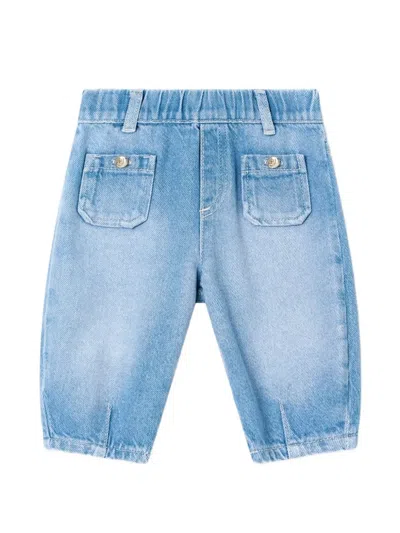 Emporio Armani Babies' Pocket Jeans In Blue