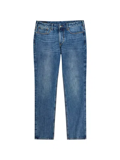 Emporio Armani Denim Cotton Jeans Featuring Five Pockets In Blue