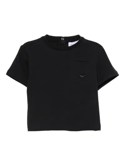 Emporio Armani Babies' Pocket T-shirt In Black