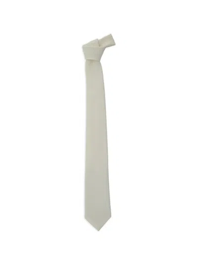 Emporio Armani White Classic Tie With All-over Check Motif In Silk Man In Pink