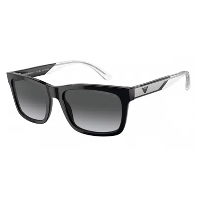 EMPORIO ARMANI EMPORIO ARMANI POLARIZED GREY GRADIENT RECTANGULAR MEN'S SUNGLASSES EA4224F 5017T3 58