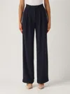 Emporio Armani Stretch Gabardine Capri Trousers In Blu Notte