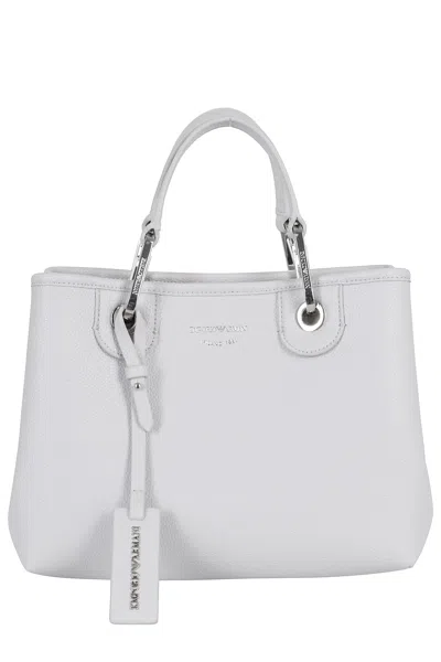 Emporio Armani Poliestere Shopping Bag In Perla Tabacco