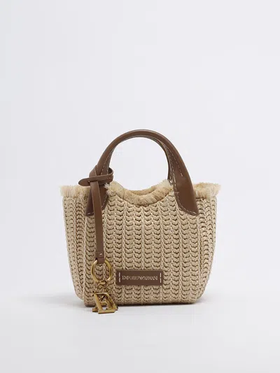 Emporio Armani Polietilene Shopping Bag In Naturale