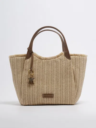 Emporio Armani Polietilene Shopping Bag In Naturale