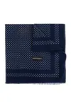 Emporio Armani Polka Dot Printed Frayed Edge Scarf